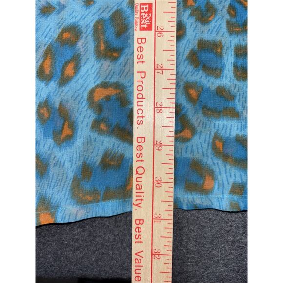 Aqua Blue Sz 3X Swim Coverup Embroidered Animal Print NWOT - Picture 5 of 9